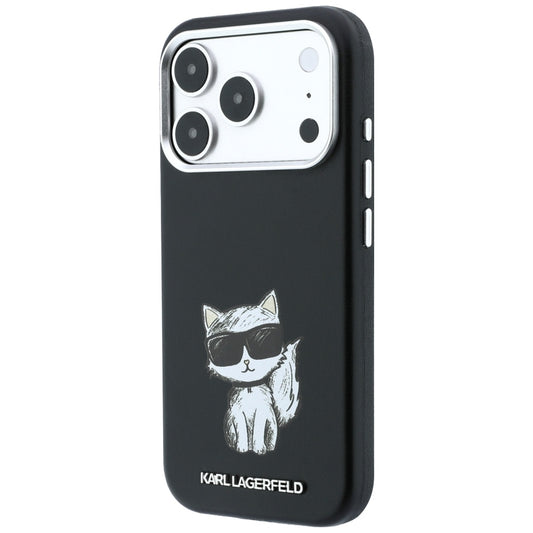 MagSafe-fodral för Apple iPhone 18 Pro Max / 17 Pro Max, Karl Lagerfeld, Smooth Choupette Sketch, Svart