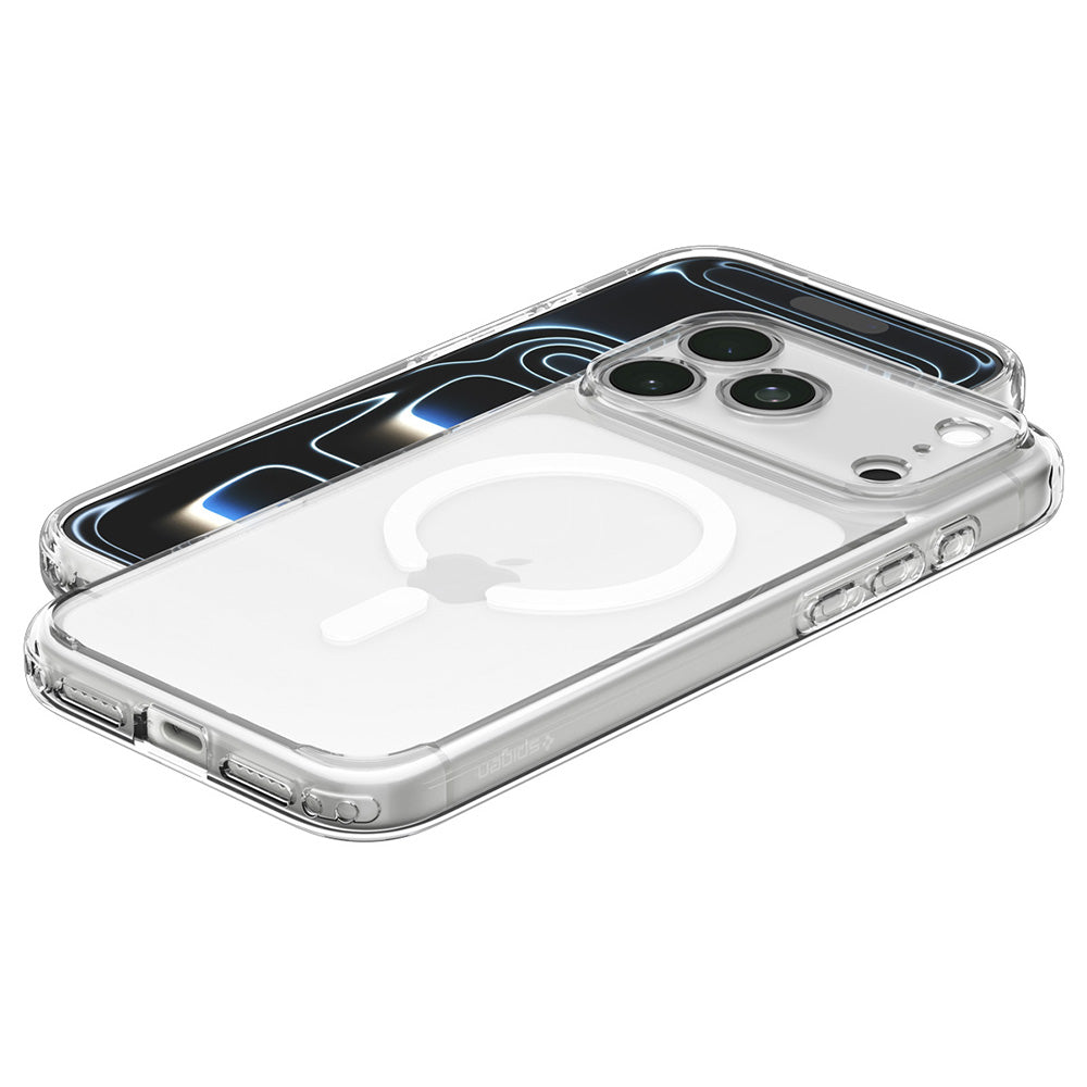 MagSafe-fodral för Apple iPhone 18 Pro Max / 17 Pro Max, Spigen, Ultra Hybrid, Transparent Vit ACS12118