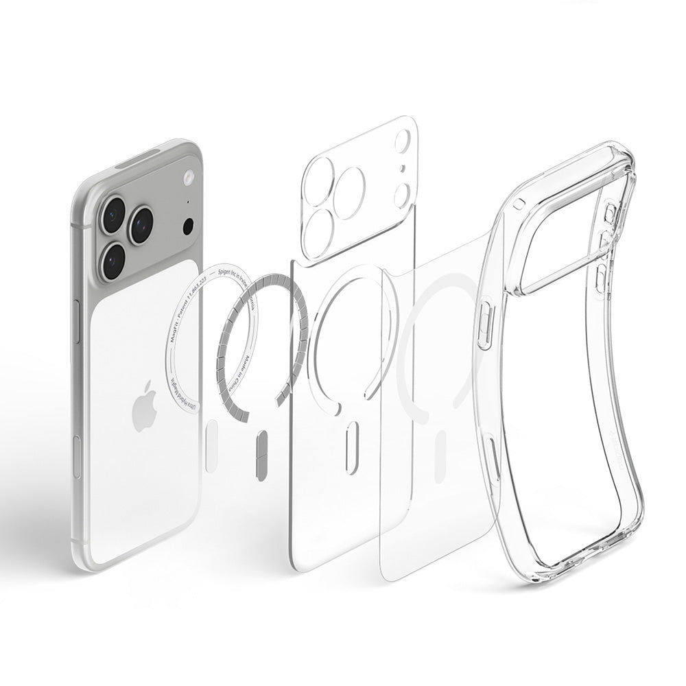MagSafe-fodral för Apple iPhone 18 Pro Max / 17 Pro Max, Spigen, Ultra Hybrid, Transparent Vit ACS12118