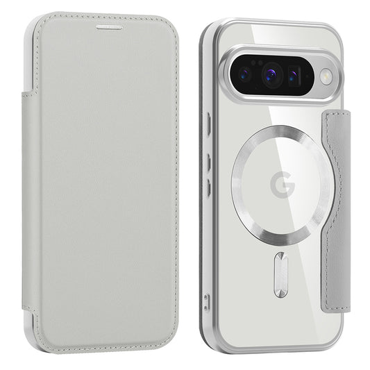 MagSafe-fodral för Google Pixel 10 Pro / 10, Techsuit, SmartMag Book, Grå