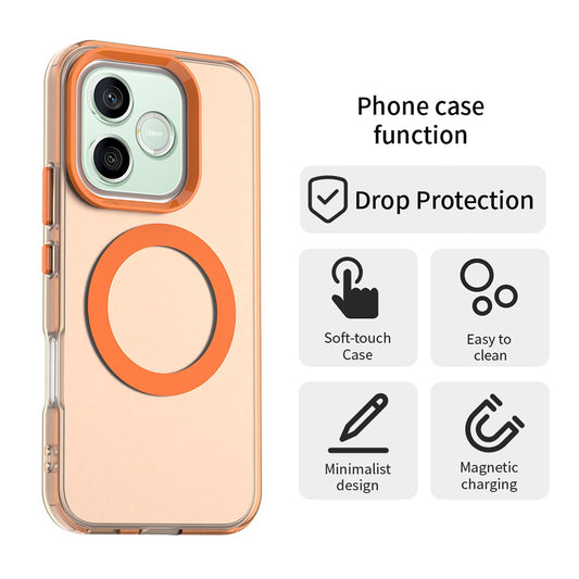 MagSafe-fodral för Honor 600 Lite, Techsuit, CandyCase, Orange