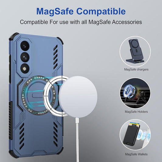 MagSafe-fodral för Honor 600 Pro, Techsuit, ArmorMag, Blå