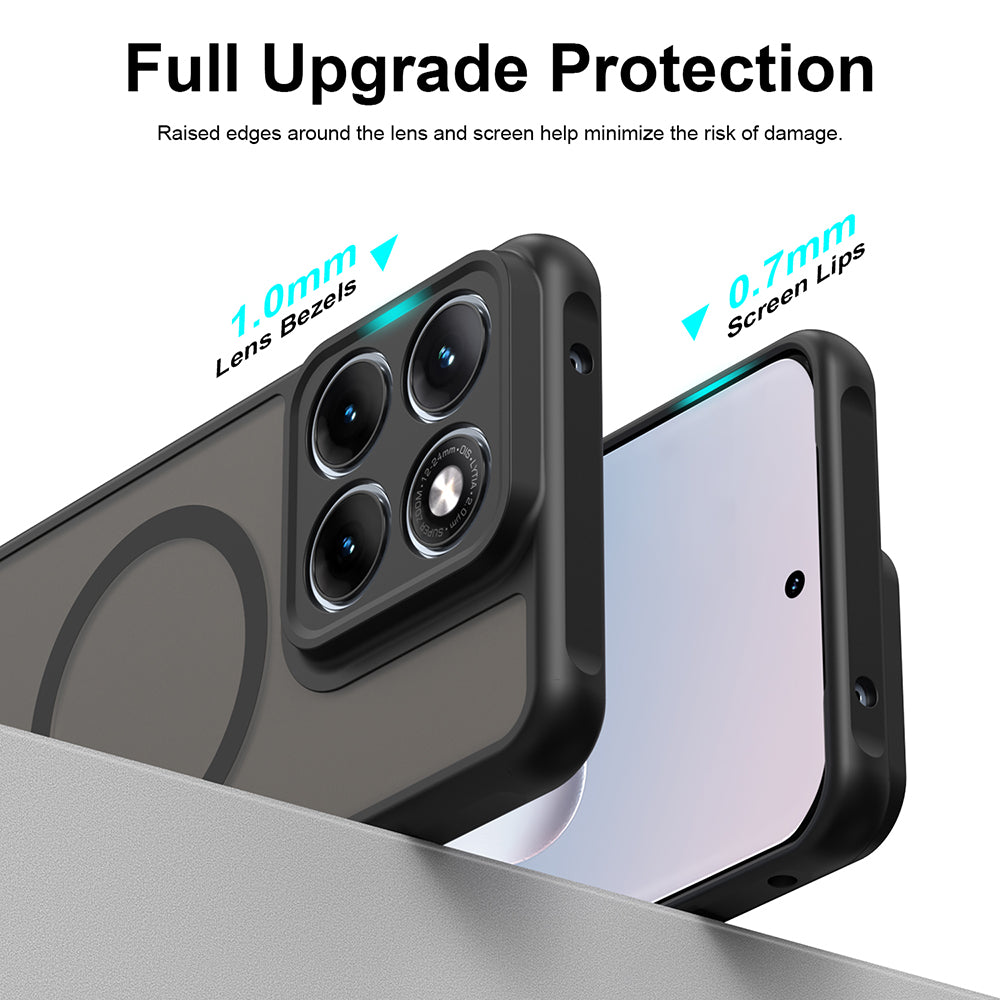 MagSafe Case for Motorola Edge 70 Fusion, Techsuit, HaloFrost II, Black