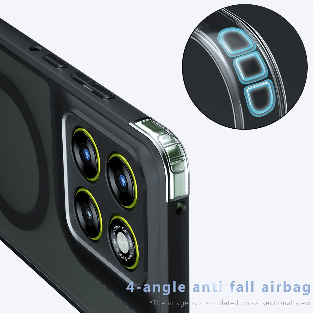 MagSafe-skal för Motorola Moto G67 Power / G57 Power, Techsuit, PureFrost, Satinsvart
