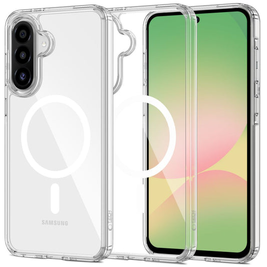MagSafe-skal för Samsung Galaxy A56 A566, Tech-Protect, Flexair Hybrid, Transparent