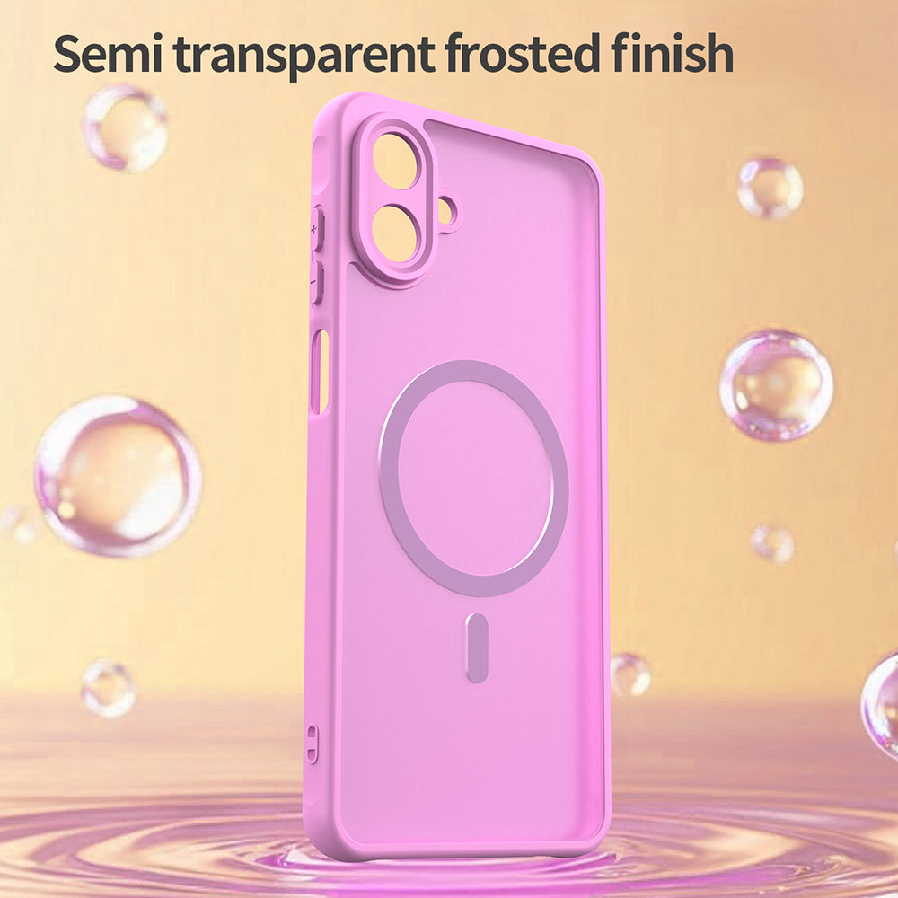 MagSafe-fodral för Samsung Galaxy A07 4G A075, Techsuit, HaloFrost II, Rosa
