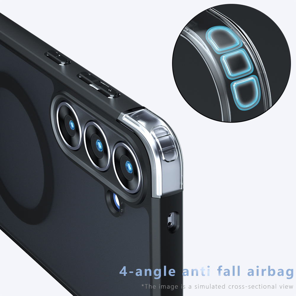 MagSafe-skal för Samsung Galaxy A07 4G A075, Techsuit, PureFrost, Satinsvart
