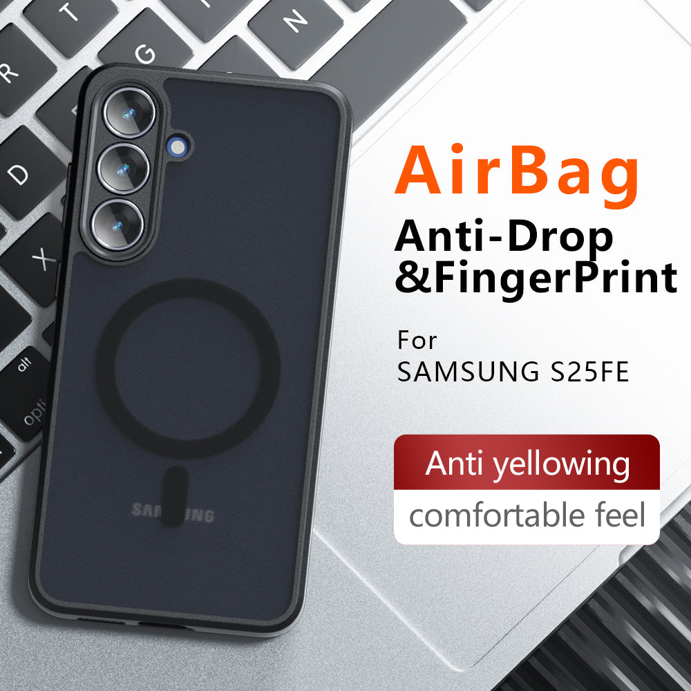 MagSafe-skal för Samsung Galaxy A07 4G A075, Techsuit, PureFrost, Satinsvart