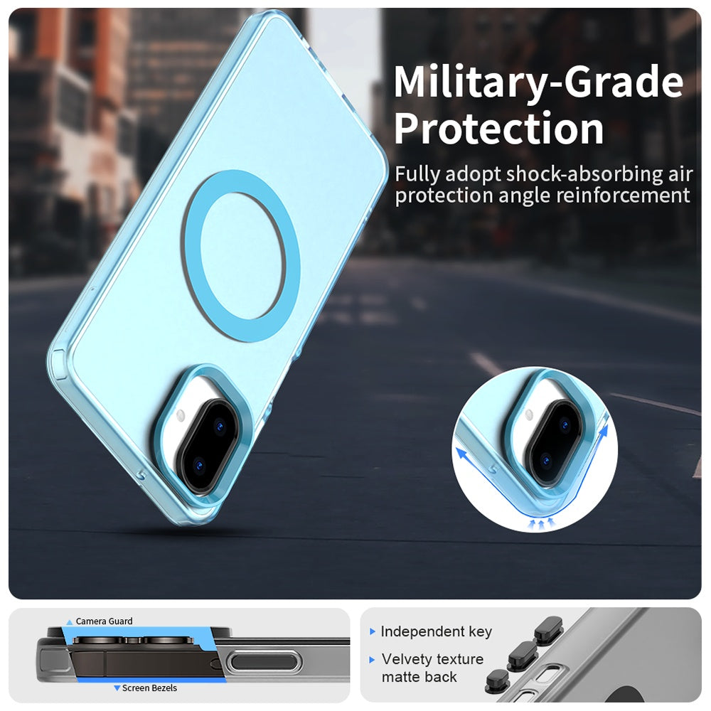MagSafe-fodral för Samsung Galaxy A07 4G A075, Techsuit, CandyCase, Blå