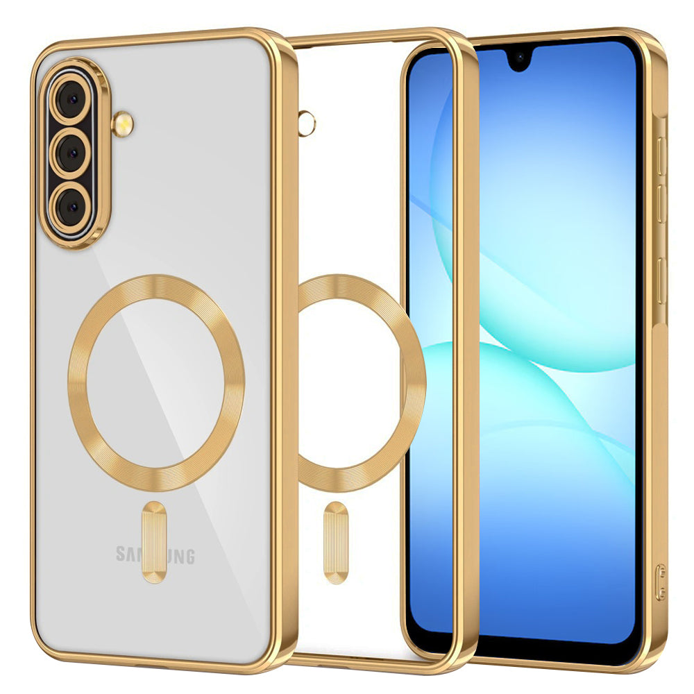 MagSafe-fodral för Samsung Galaxy A17 4G A175 / A17 5G A176, Techsuit, Luxury Crystal, Guld