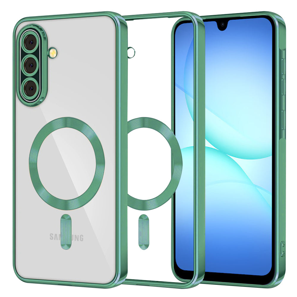 MagSafe Case for Samsung Galaxy A17 4G / A17 5G, Techsuit, Luxury Crystal, Light Green