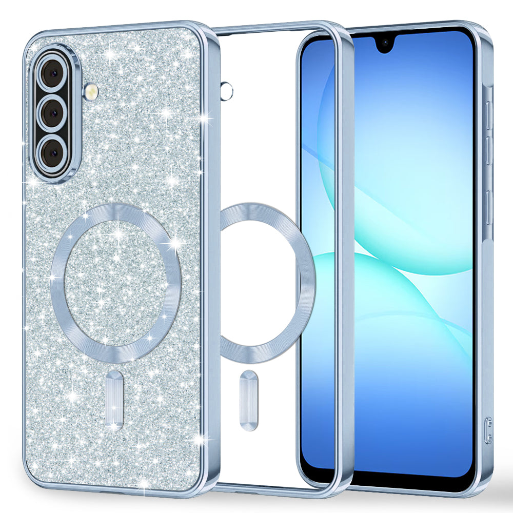 MagSafe-fodral för Samsung Galaxy A17 4G / A17 5G, Techsuit, Luxury Glitter, Bleu