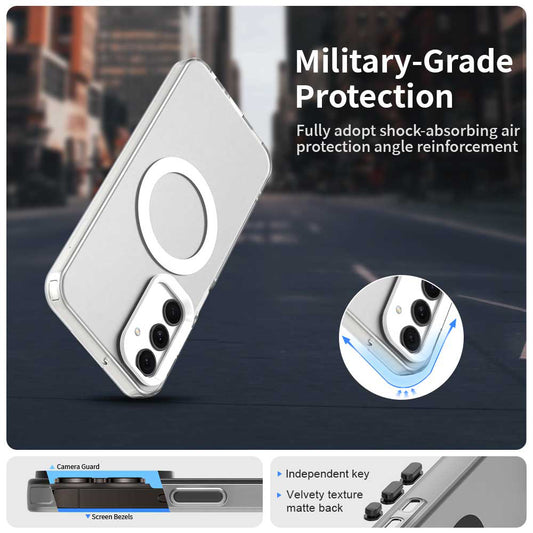 MagSafe-fodral för Samsung Galaxy A25 A256, Techsuit, CandyCase, Vit