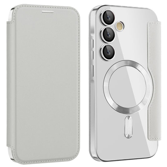 MagSafe-fodral för Samsung Galaxy A55 5G A556, Techsuit, SmartMag Book, Grå