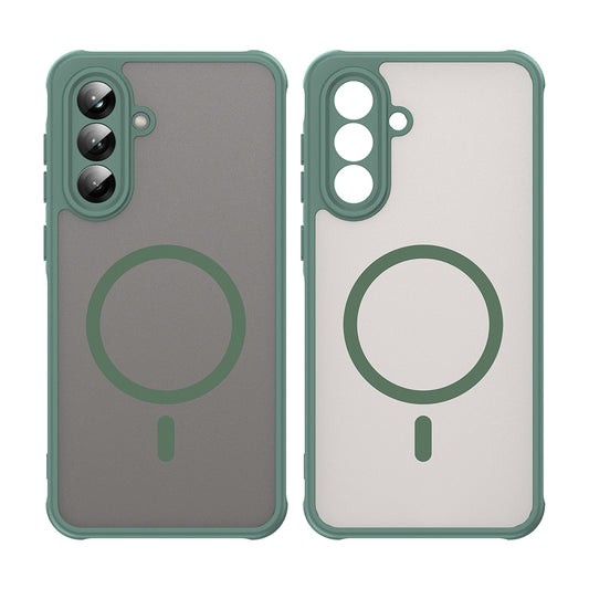 MagSafe Case for Samsung Galaxy A56 A566, Techsuit, HaloFrost II, Green