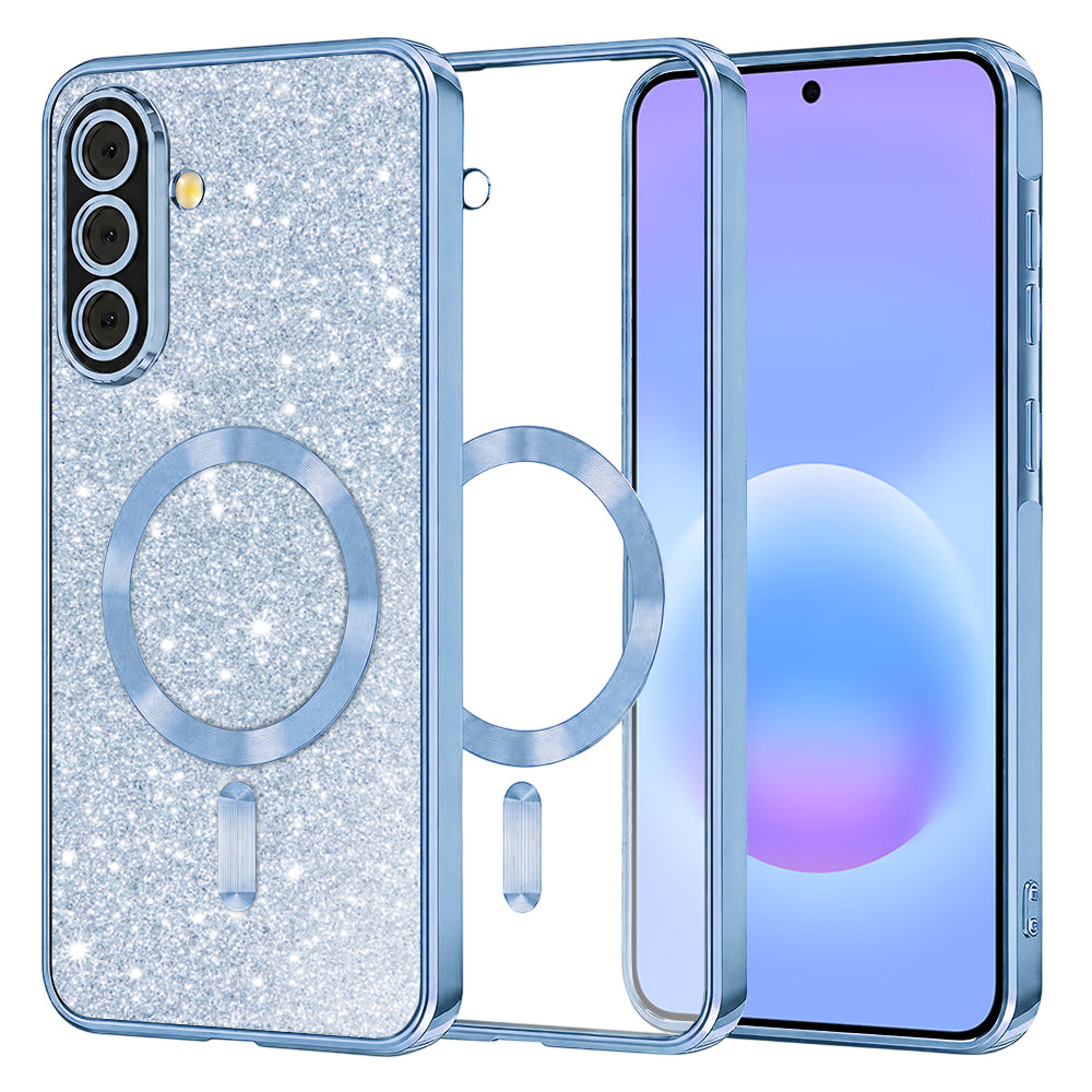 MagSafe-fodral för Samsung Galaxy A57 5G, Techsuit, Luxury Glitter, Bleu