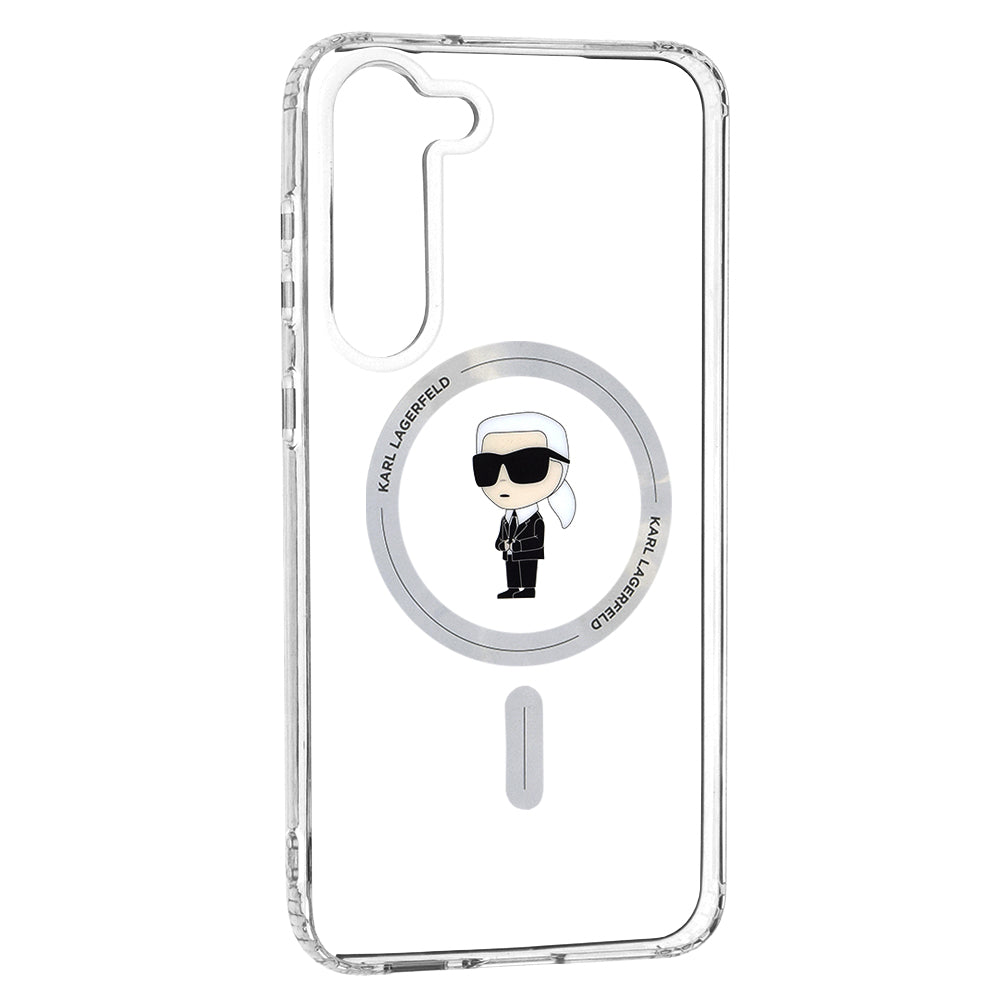 MagSafe-skal för Samsung Galaxy S23+ S916, Karl Lagerfeld, IML Ikonik Karl, Transparent
