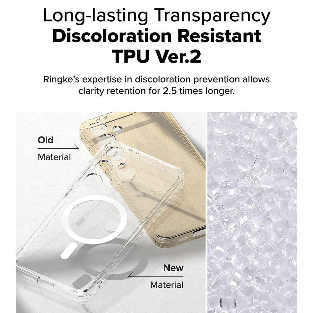 MagSafe-fodral för Samsung Galaxy S24 FE S721, Ringke, Fusion, Transparent