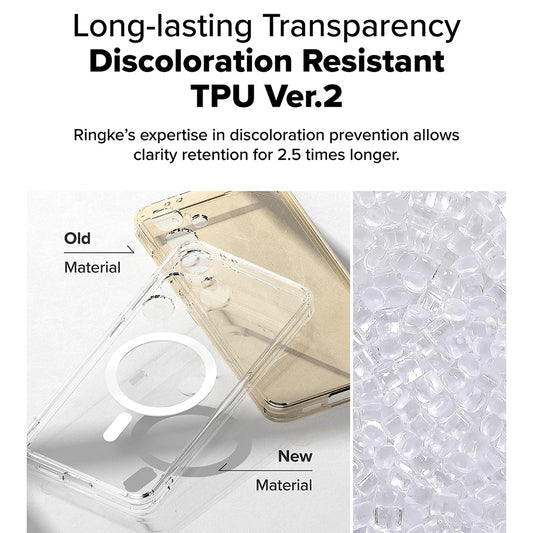 MagSafe-fodral för Samsung Galaxy S24 FE S721, Ringke, Fusion, Transparent