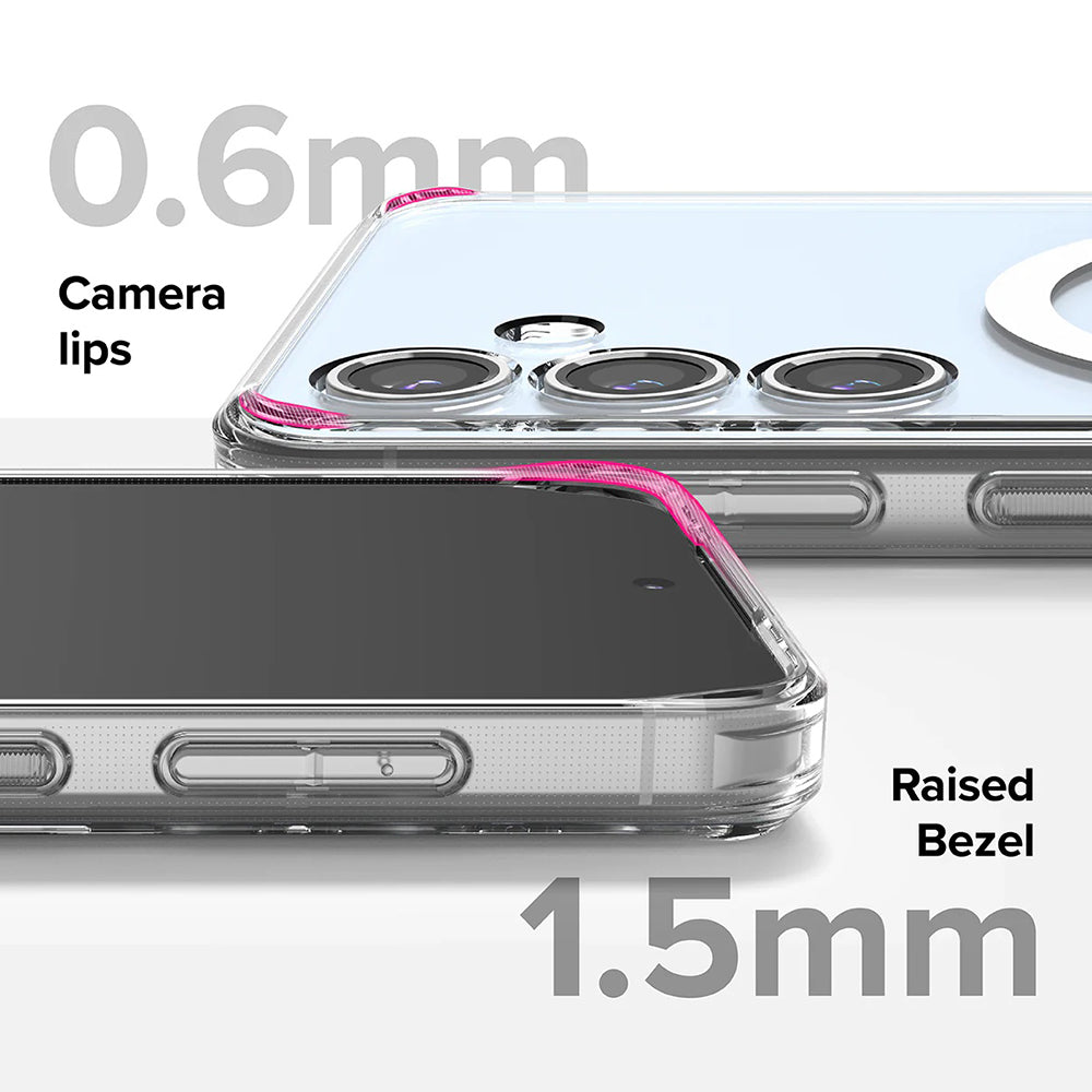 MagSafe-fodral för Samsung Galaxy S24 FE S721, Ringke, Fusion, Transparent