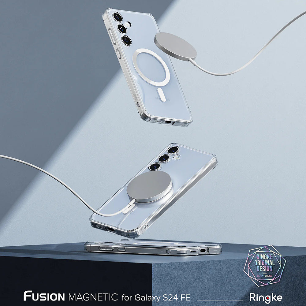 MagSafe-fodral för Samsung Galaxy S24 FE S721, Ringke, Fusion, Transparent