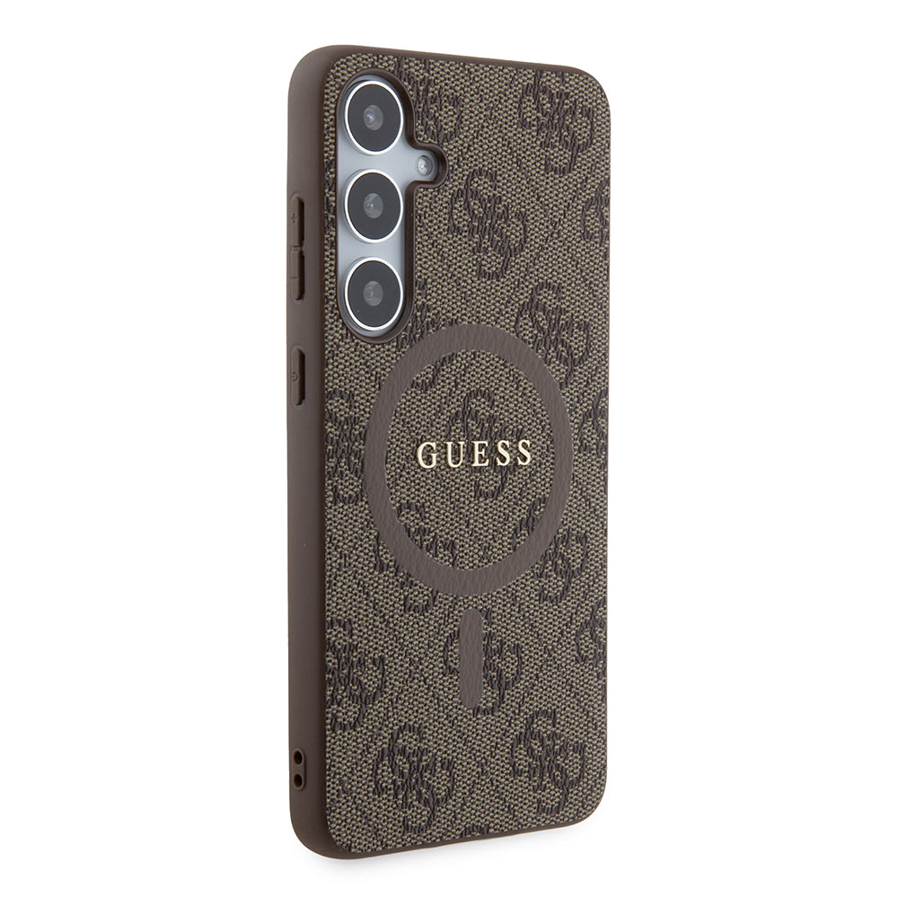 MagSafe Case for Samsung Galaxy S24+ S926, Guess, 4G Collection, Brown