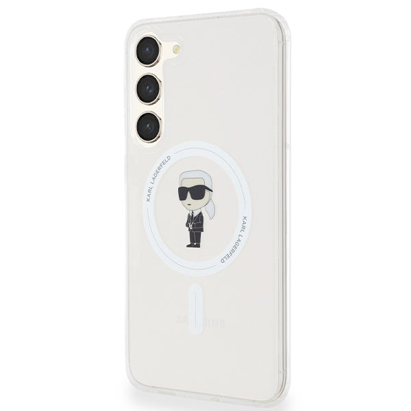 MagSafe-skal för Samsung Galaxy S24+ S926, Karl Lagerfeld, IML Ikonik Karl, Transparent