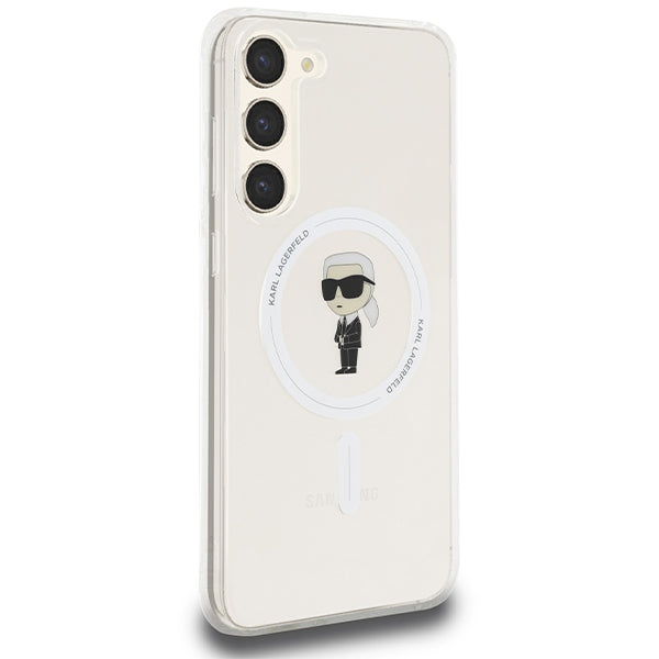 MagSafe-skal för Samsung Galaxy S24+ S926, Karl Lagerfeld, IML Ikonik Karl, Transparent