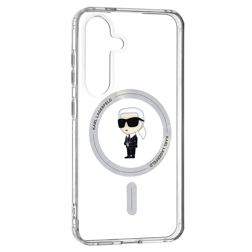 MagSafe-skal för Samsung Galaxy S24 S921, Karl Lagerfeld, IML Ikonik Karl, Transparent