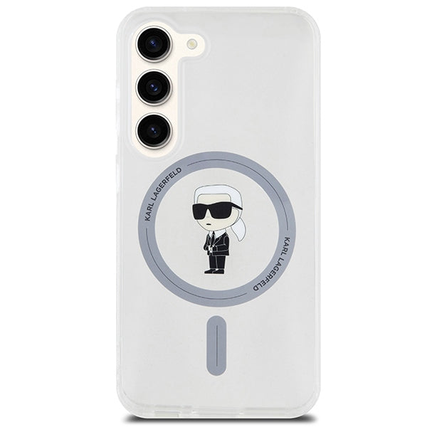 MagSafe-skal för Samsung Galaxy S24 S921, Karl Lagerfeld, IML Ikonik Karl, Transparent