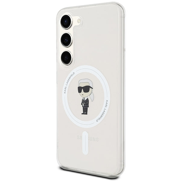 MagSafe-skal för Samsung Galaxy S24 S921, Karl Lagerfeld, IML Ikonik Karl, Transparent