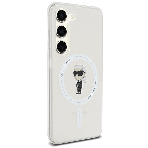 MagSafe-skal för Samsung Galaxy S24 S921, Karl Lagerfeld, IML Ikonik Karl, Transparent