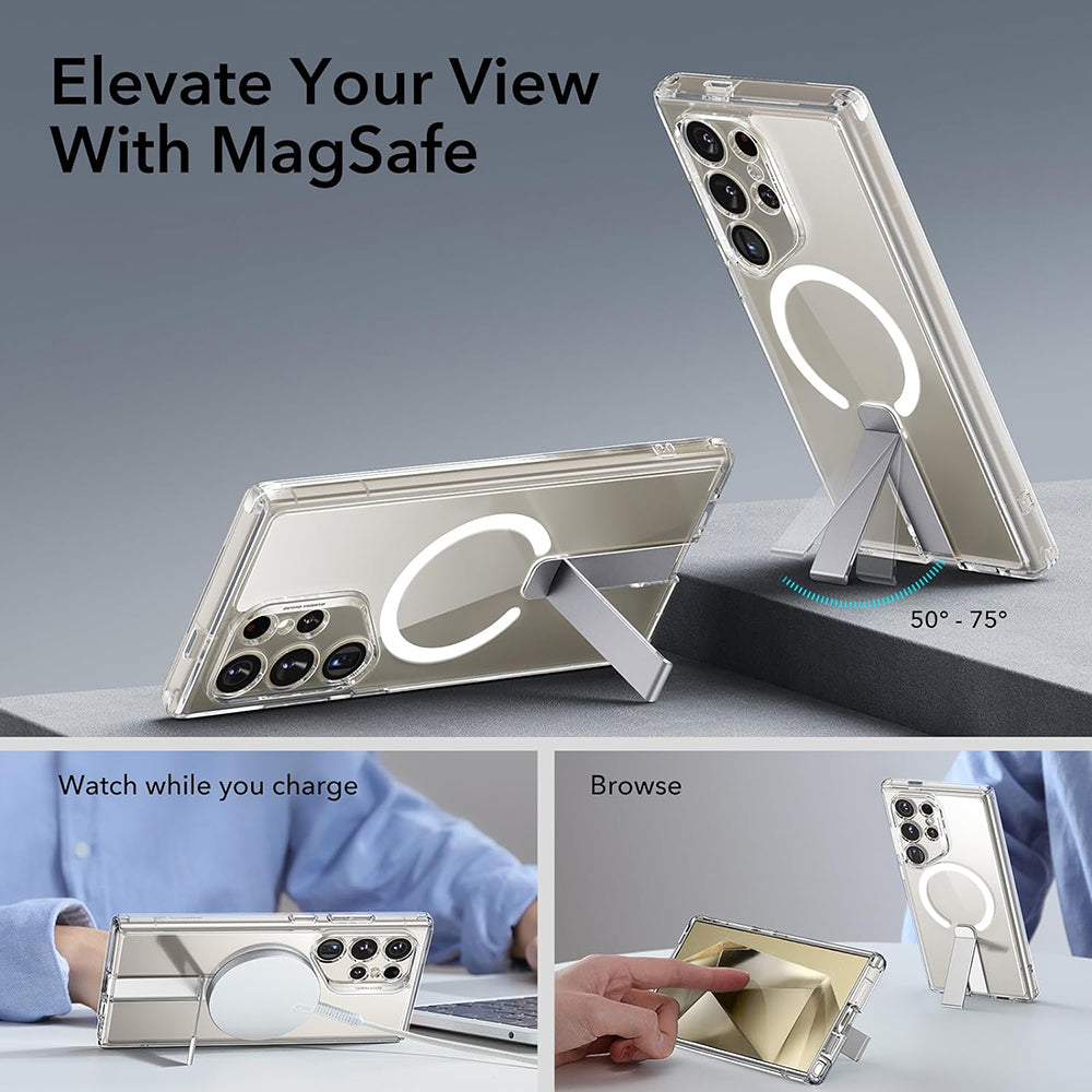MagSafe-skal för Samsung Galaxy S24 Ultra S928, ESR, Boost Flickstand, Transparent