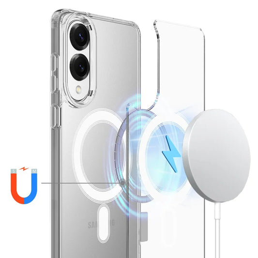 MagSafe-fodral för Samsung Galaxy S25 Edge S937, Techsuit, Pro, Transparent