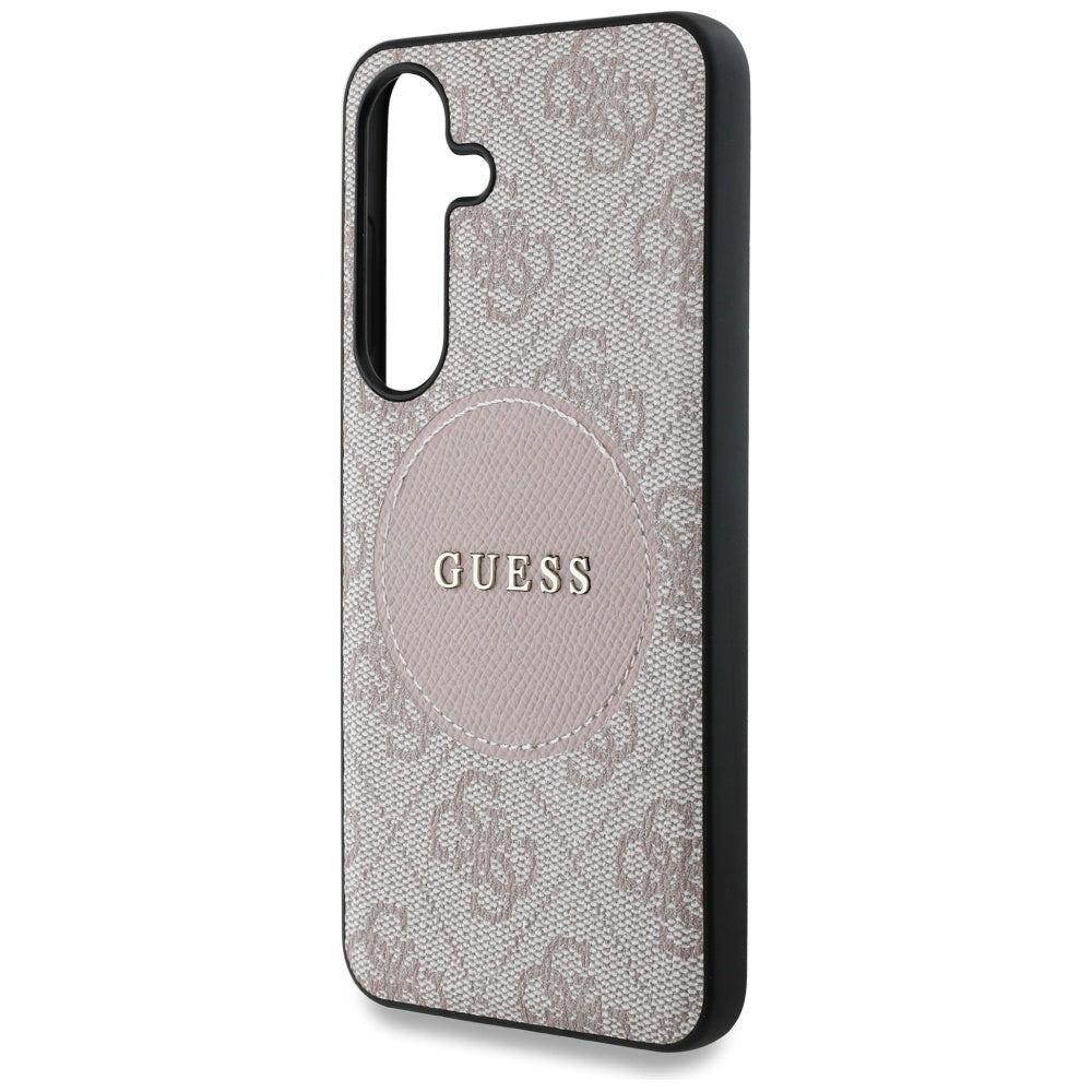 MagSafe-skal för Samsung Galaxy S25+ S936, Guess, 4G Circle Classic Logo, Rosa