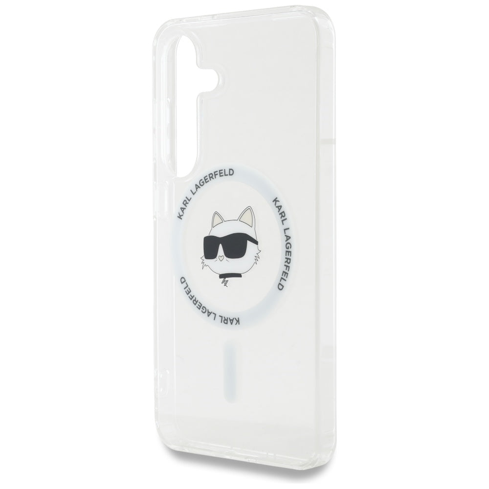 MagSafe-skal för Samsung Galaxy S25 S931, Karl Lagerfeld, IML Choupette's Head, Vit