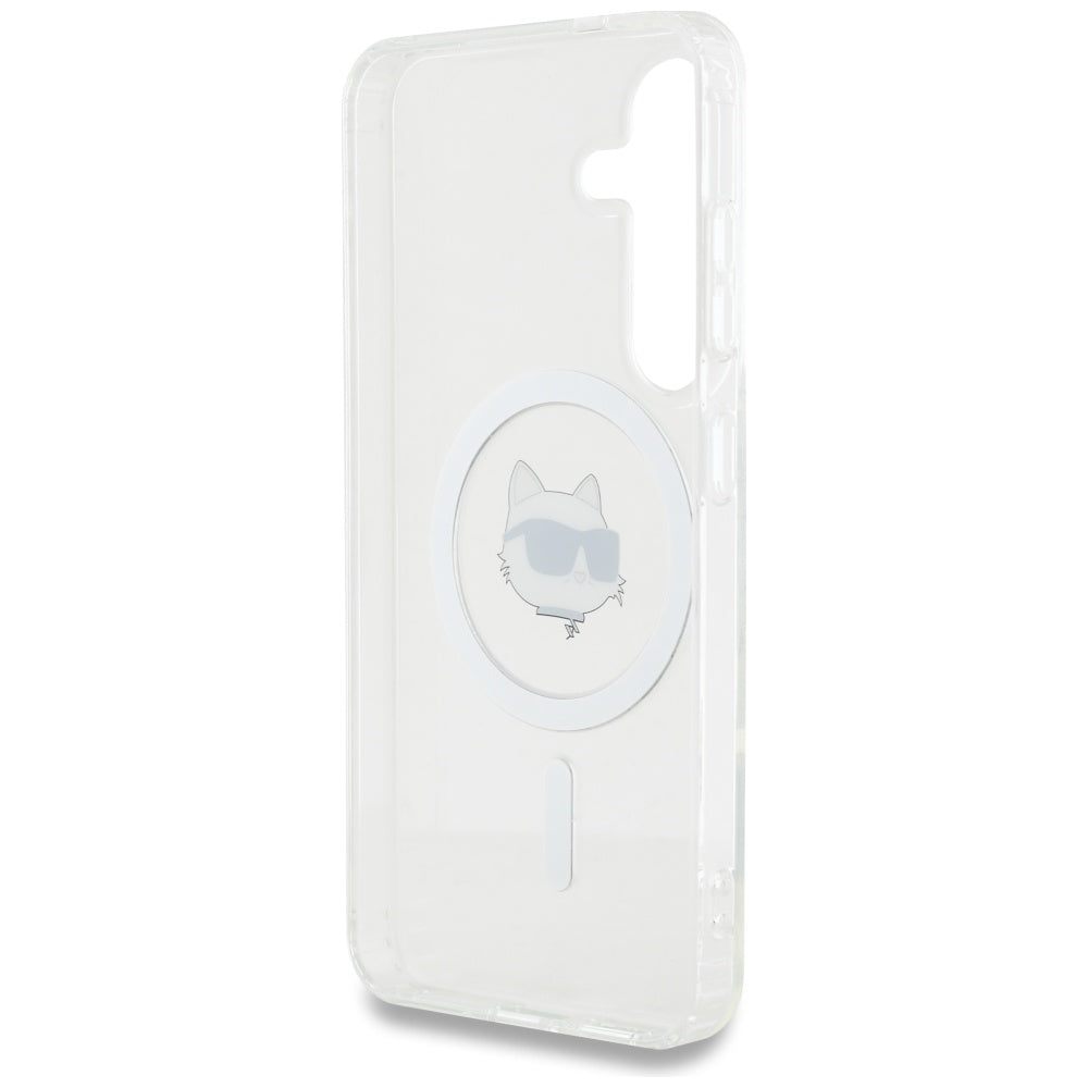 MagSafe-skal för Samsung Galaxy S25 S931, Karl Lagerfeld, IML Choupette's Head, Vit