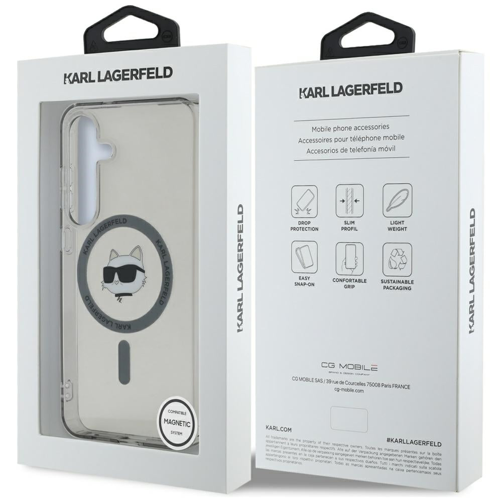 MagSafe-skal för Samsung Galaxy S25 S931, Karl Lagerfeld, IML Choupette's Head, Svart
