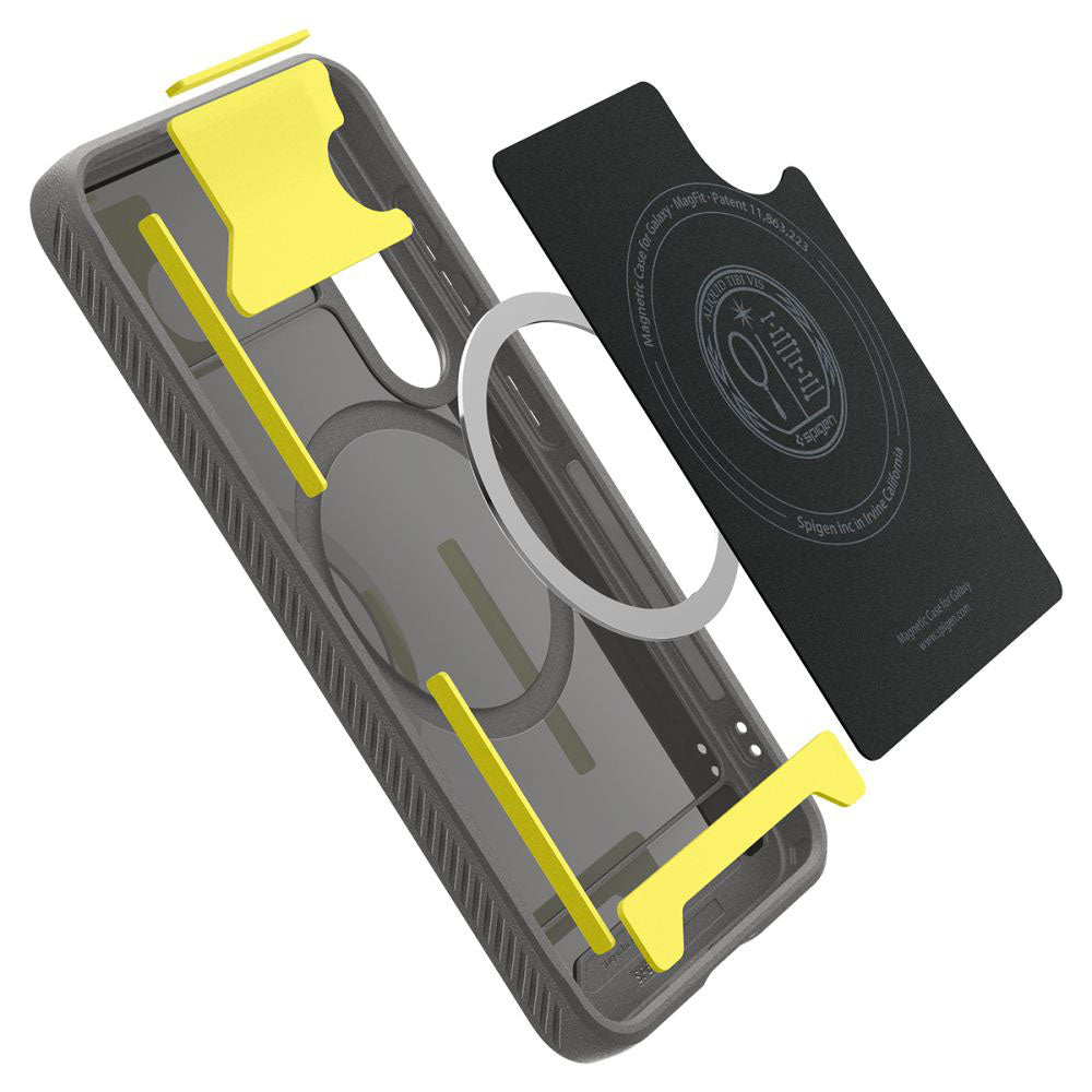 MagSafe-skal för Samsung Galaxy S25 S931, Spigen, Rugged Armor, Grå ACS08999