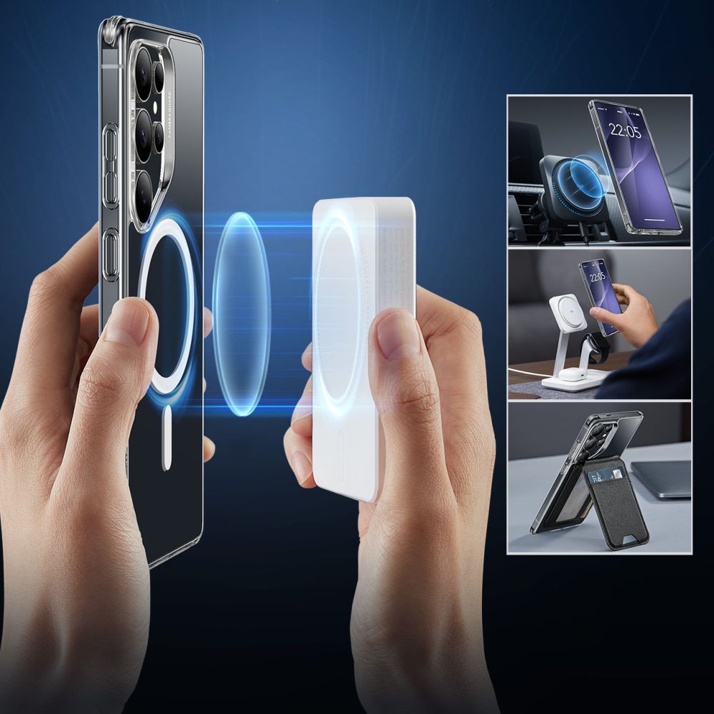 MagSafe-skal för Samsung Galaxy S25 Ultra S938, ESR, Classic Hybrid, Transparent