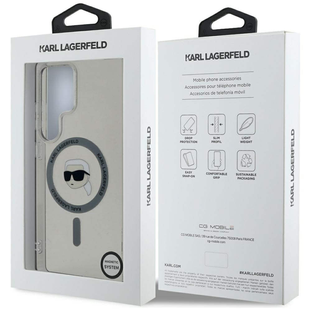 MagSafe-skal för Samsung Galaxy S25 Ultra S938, Karl Lagerfeld, IML Karl's Head, Svart