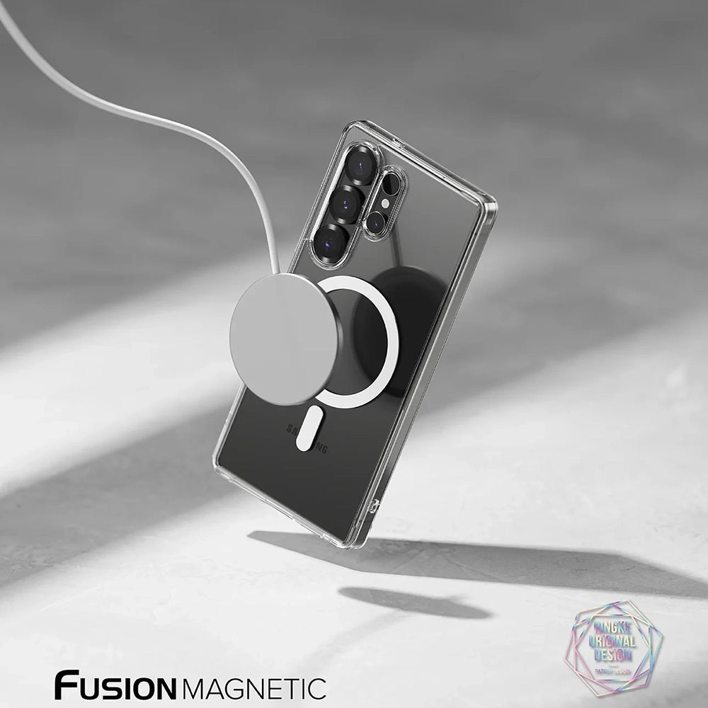 MagSafe-fodral för Samsung Galaxy S25 Ultra S938, Ringke, Fusion, Matt Transparent