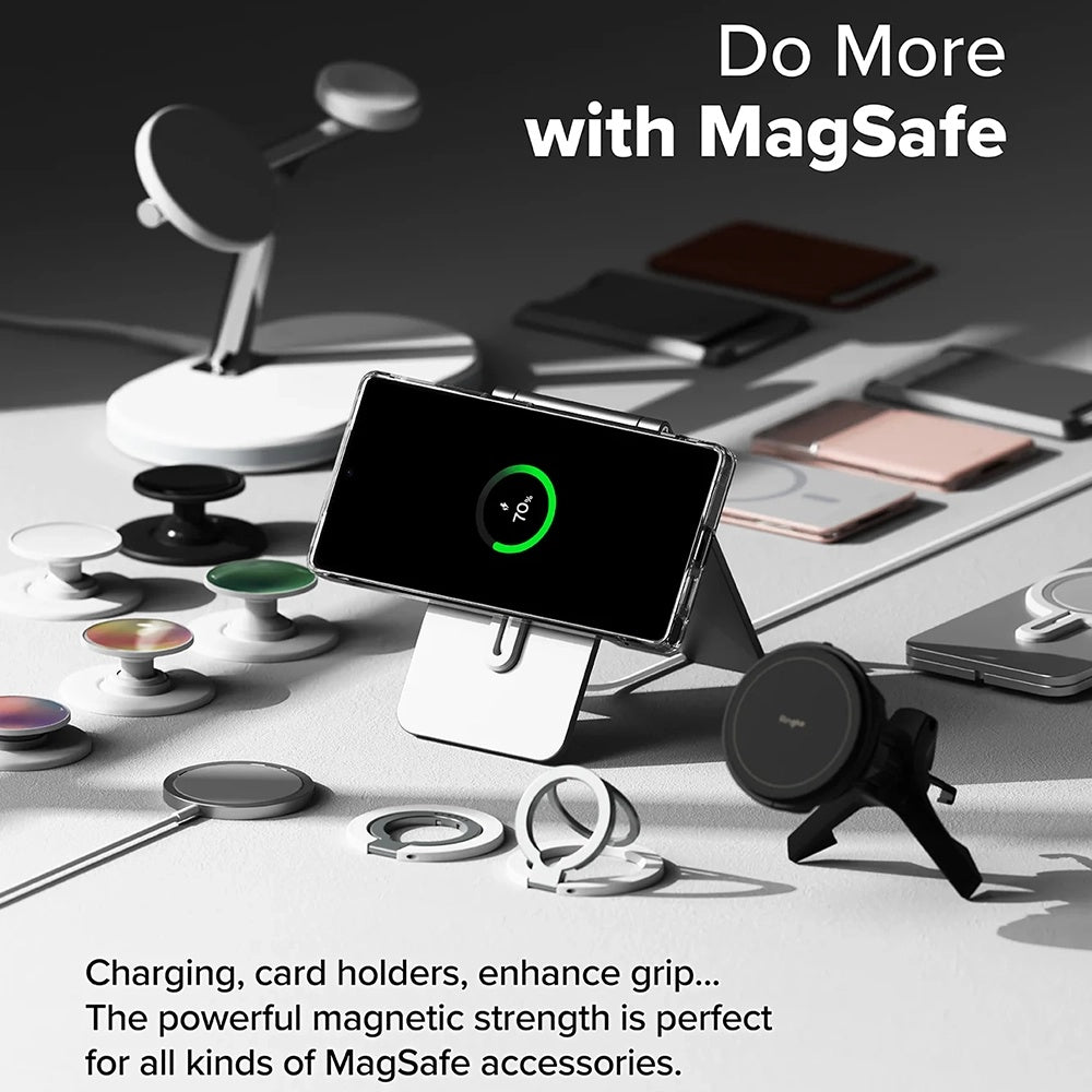 MagSafe-fodral för Samsung Galaxy S25 Ultra S938, Ringke, Fusion, Matt Transparent
