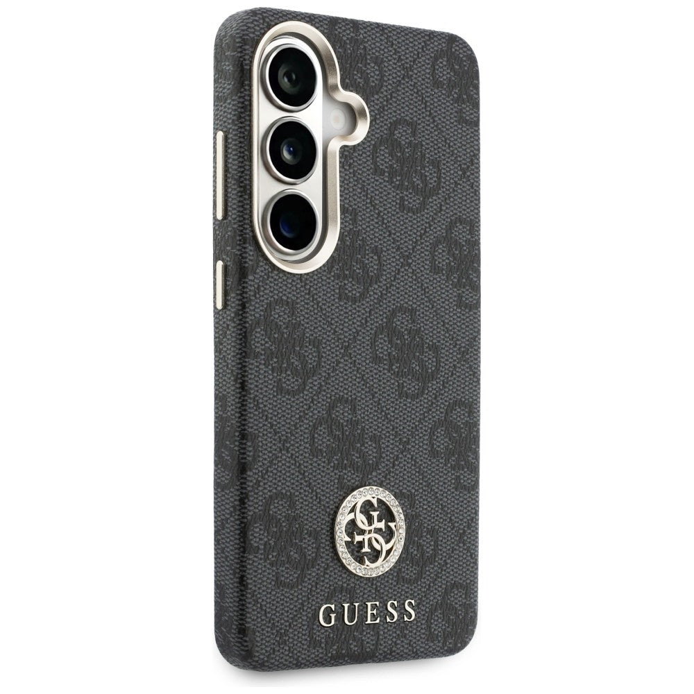 MagSafe-fodral för Samsung Galaxy S26 Plus S947, Guess, 4G Rhinestone Rund Logotyp, Svart