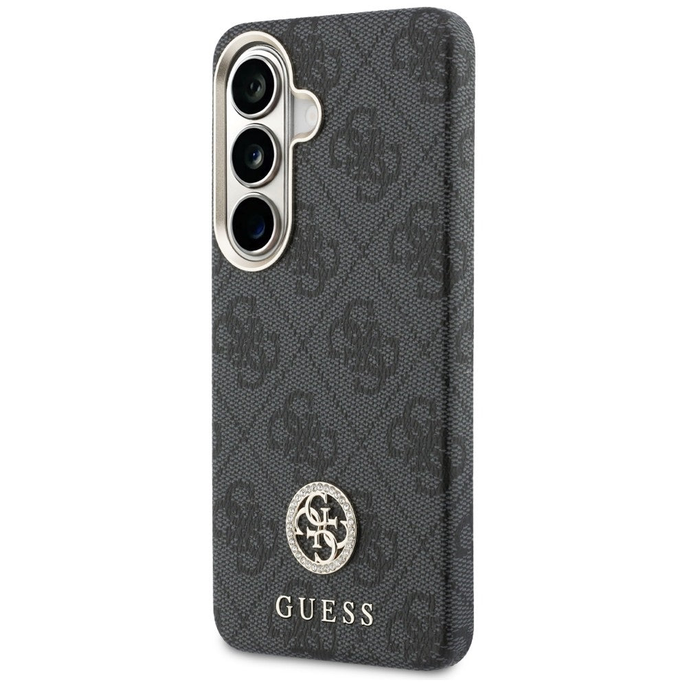 MagSafe-fodral för Samsung Galaxy S26 Plus S947, Guess, 4G Rhinestone Rund Logotyp, Svart