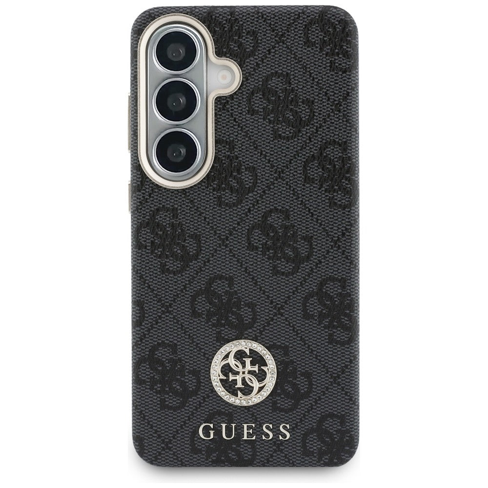 MagSafe-fodral för Samsung Galaxy S26 Plus S947, Guess, 4G Rhinestone Rund Logotyp, Svart