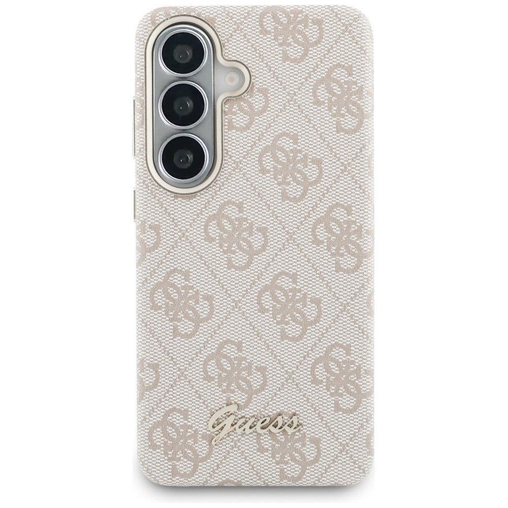 MagSafe-fodral för Samsung Galaxy S26 S942, Guess, 4G Script Logo, Rosa