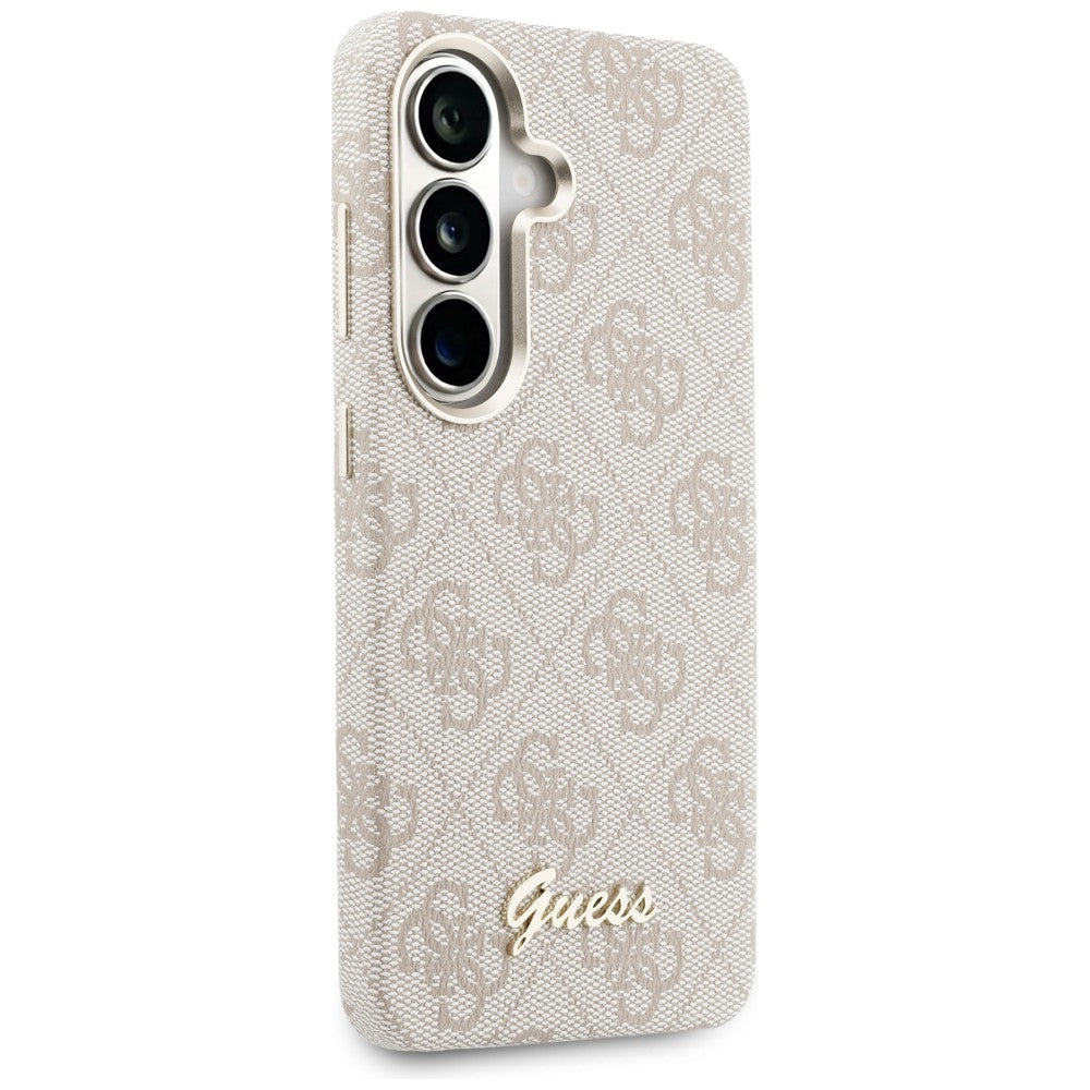 MagSafe-fodral för Samsung Galaxy S26 S942, Guess, 4G Script Logo, Rosa