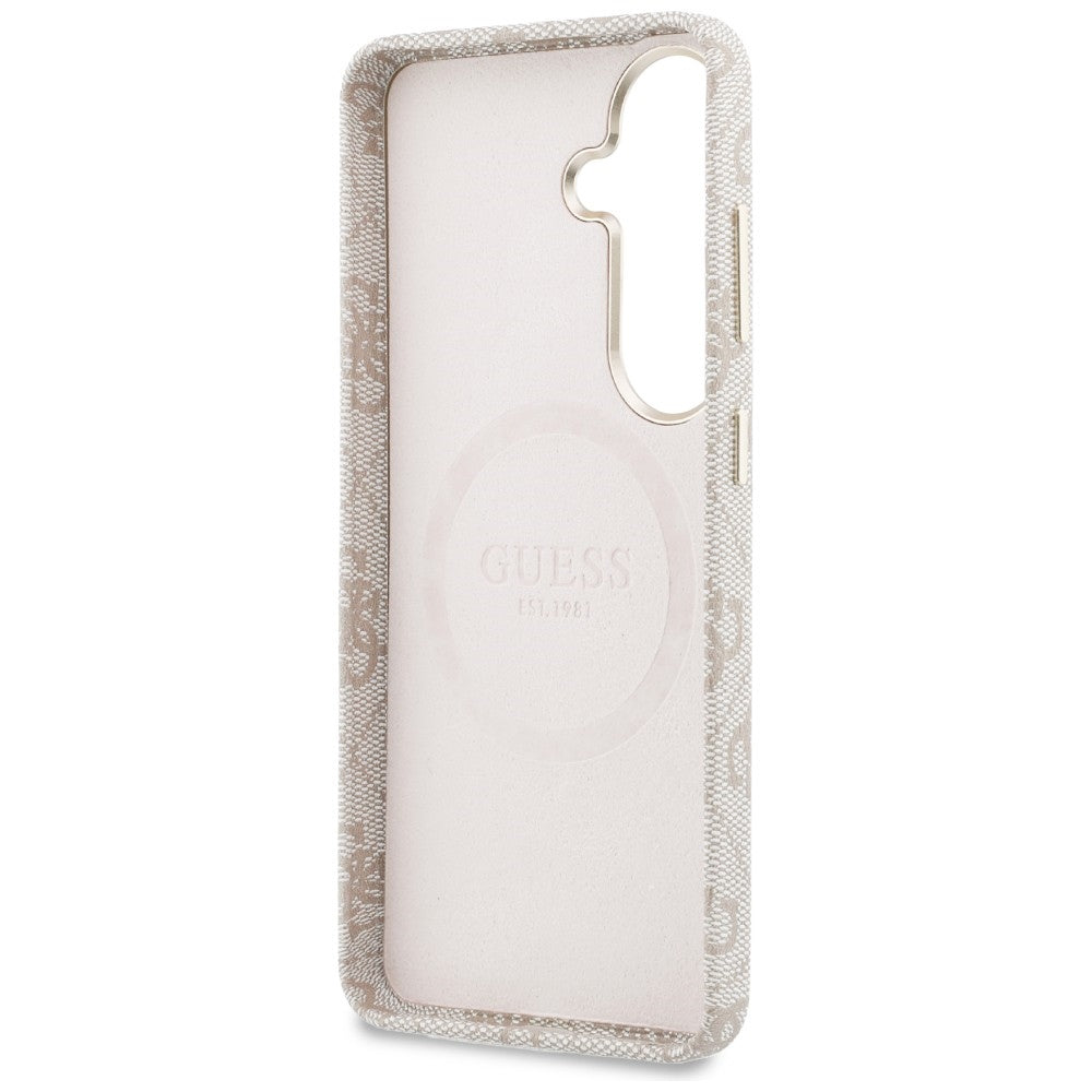 MagSafe-fodral för Samsung Galaxy S26 S942, Guess, 4G Script Logo, Rosa