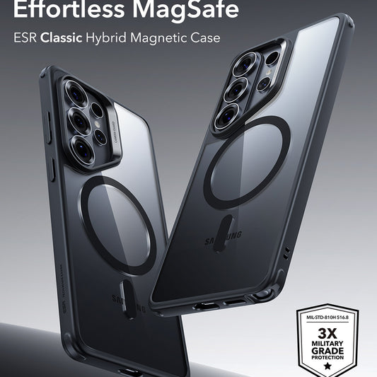 MagSafe-skal för Samsung Galaxy S26 Ultra, ESR, Classic Hybrid, Svart Transparent